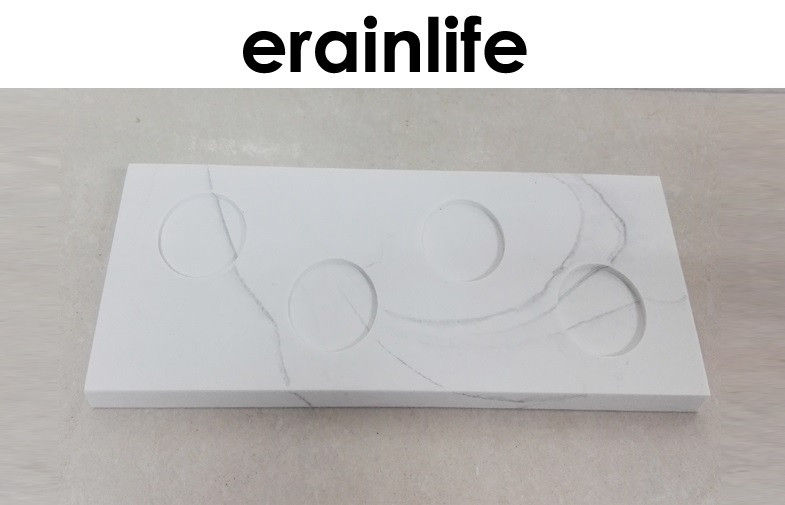 Bathroom Accessory Set Item Tray for Facial Cleanser Polyresin Marble Finish